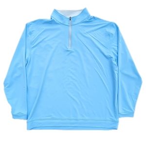 Peter Millar Mens Wicking 1/4 Zip Pullover Performance Long sleeve Blue Sz 2XL